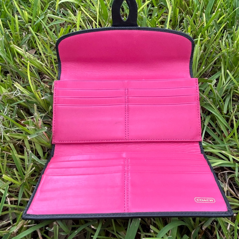 Coach Black Leather Clutch - Picture 6 of 7